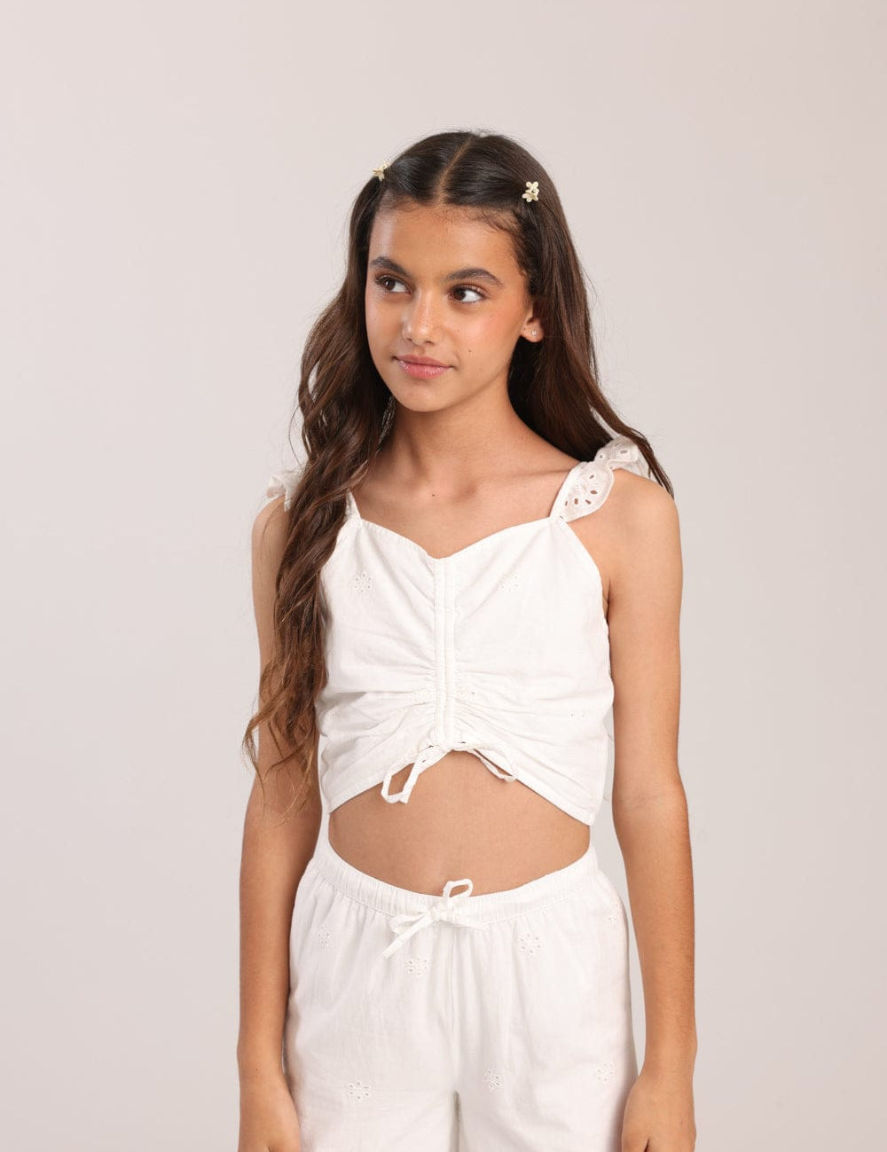 FOX בנות אחר גופייה עם כיווצים גופייה עם כיווצים