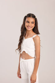 FOX בנות אחר גופייה עם כיווצים גופייה עם כיווצים