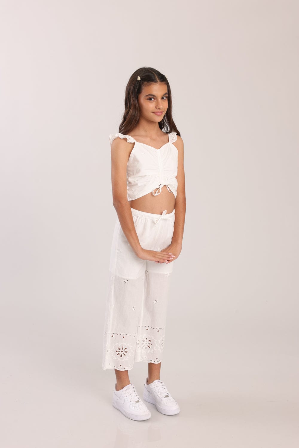 FOX בנות אחר גופייה עם כיווצים גופייה עם כיווצים