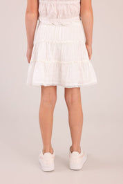 FOX בנות אחר חצאית עם תחרות חצאית עם תחרות