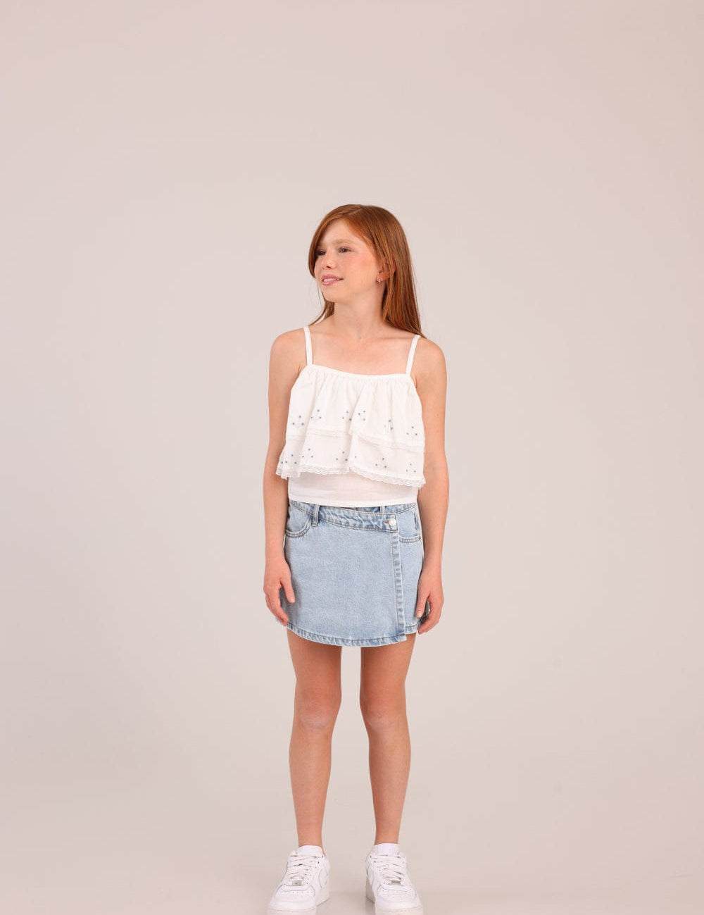 FOX בנות אחר חצאית שורט ג'ינס חצאית שורט ג'ינס