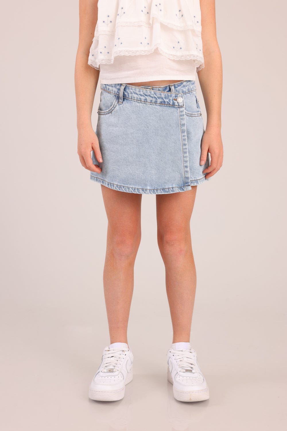 FOX בנות אחר חצאית שורט ג'ינס חצאית שורט ג'ינס