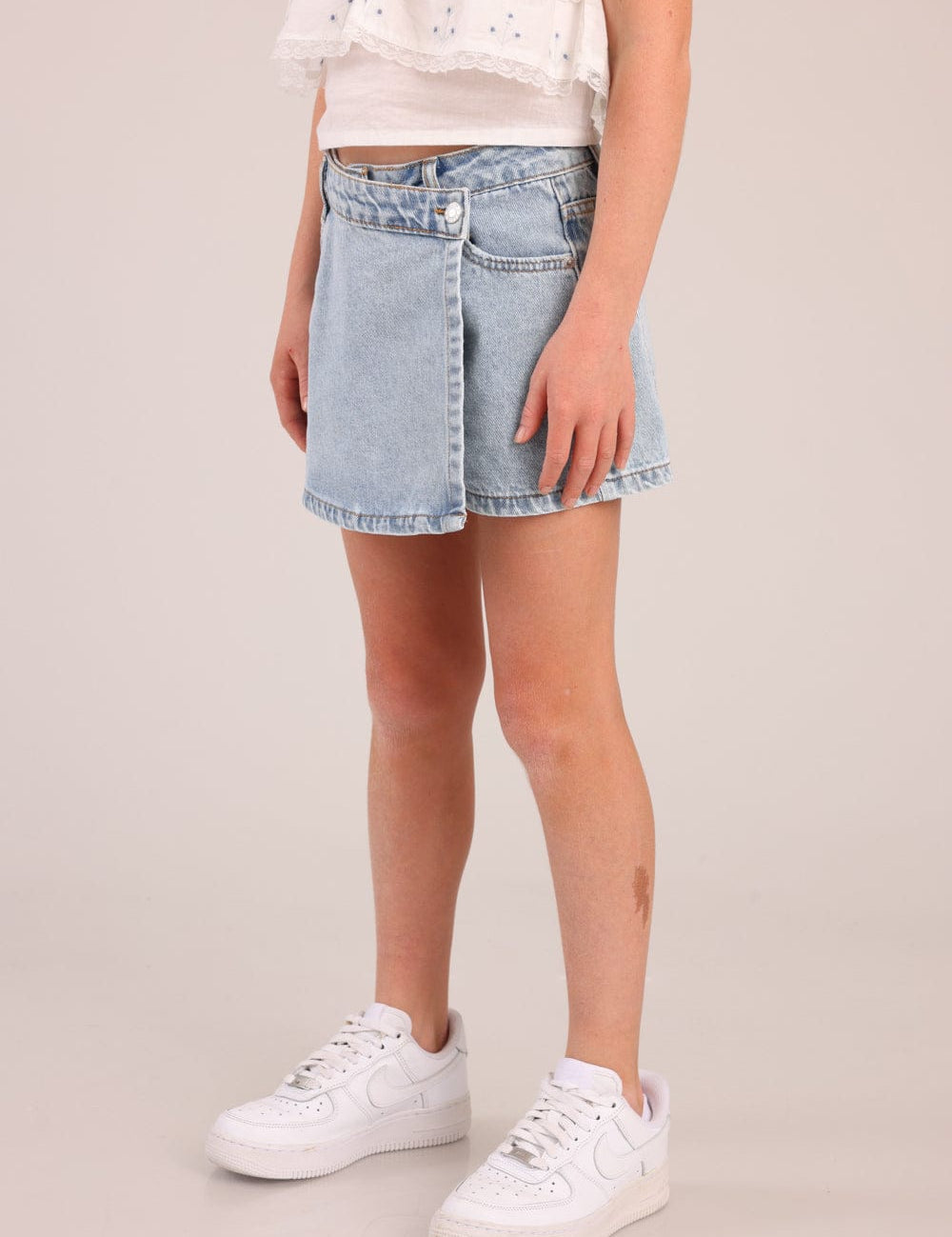 FOX בנות אחר חצאית שורט ג'ינס חצאית שורט ג'ינס