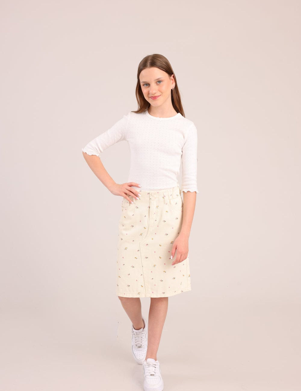 FOX בנות חצאית חצאית ג'ינס חצאית ג'ינס