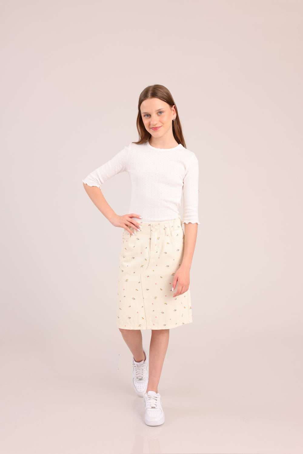 FOX בנות חצאית חצאית ג'ינס חצאית ג'ינס