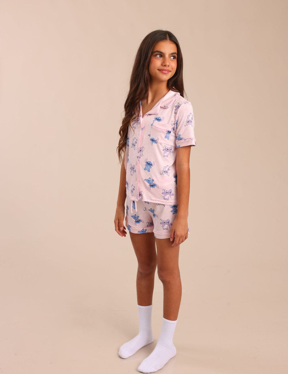 FOX בנות אחר פיג'מה ממותגת סטיץ' דיסני פיג'מה ממותגת סטיץ' דיסני