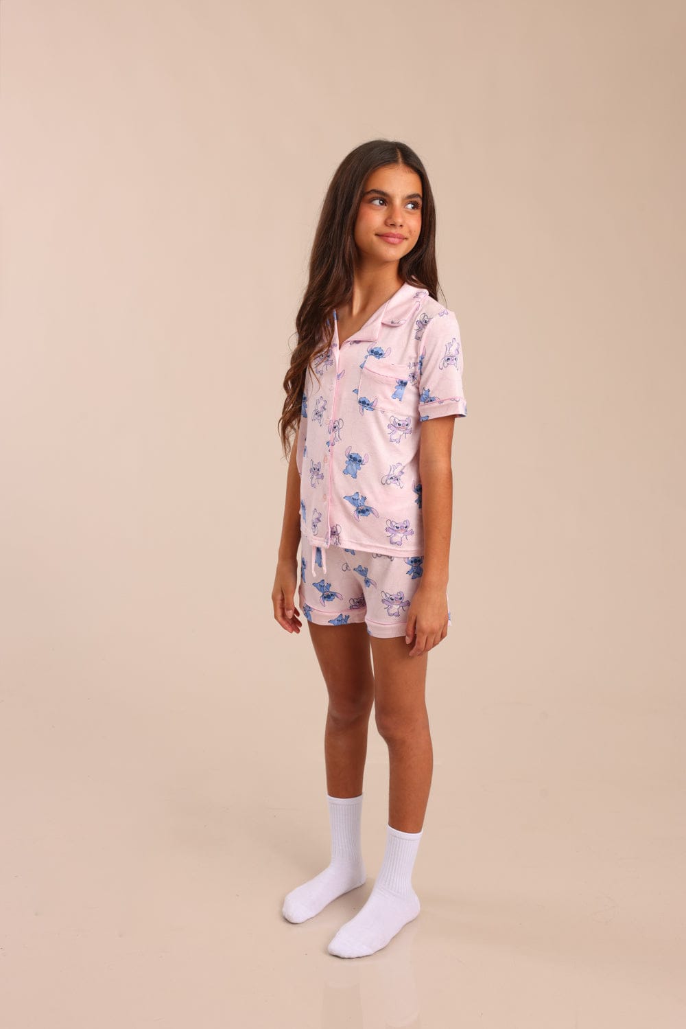 FOX בנות אחר פיג'מה ממותגת סטיץ' דיסני פיג'מה ממותגת סטיץ' דיסני