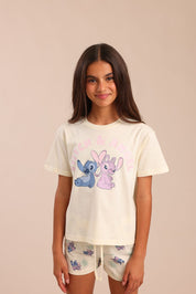 FOX בנות אחר פיג'מה ממותגת סטיץ' דיסני פיג'מה ממותגת סטיץ' דיסני