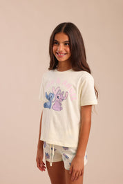 FOX בנות אחר פיג'מה ממותגת סטיץ' דיסני פיג'מה ממותגת סטיץ' דיסני