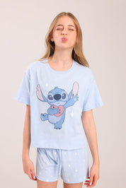 FOX בנות אחר פיג'מה ממותגת סטיץ' דיסני פיג'מה ממותגת סטיץ' דיסני