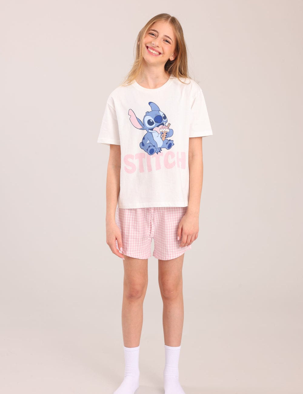 FOX בנות אחר פיג'מה ממותגת סטיץ' דיסני פיג'מה ממותגת סטיץ' דיסני