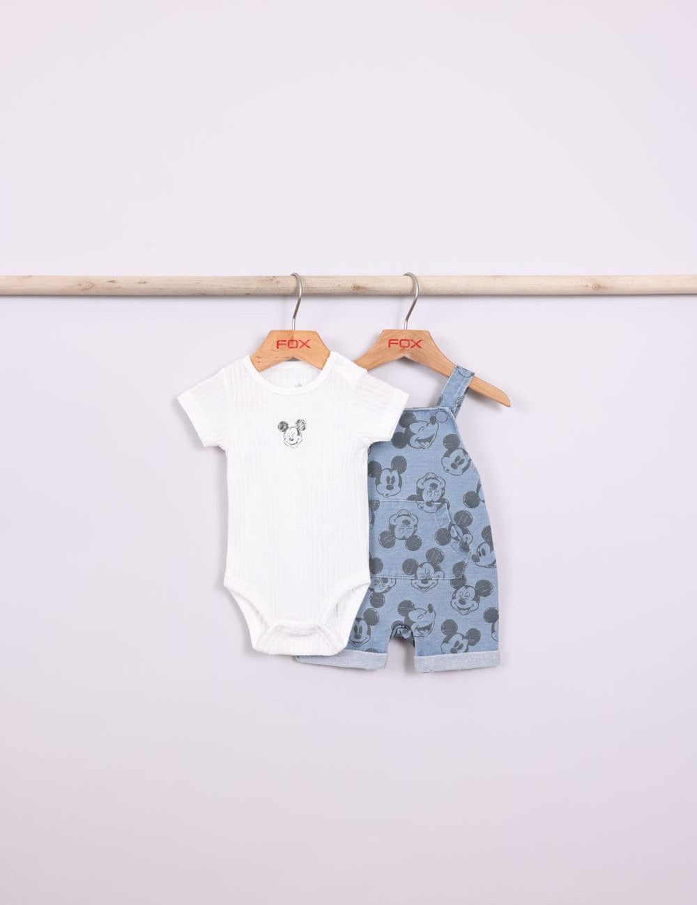 FOX NB אחר סט אוברול ובגד גוף מיקי מאוס דיסני סט אוברול ובגד גוף מיקי מאוס דיסני