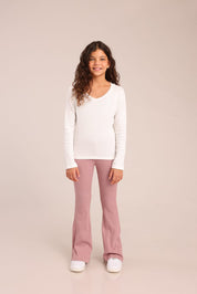 FOX בנות מכנסיים ארוכים טייץ בייסיק ריב מתרחב טייץ בייסיק ריב מתרחב