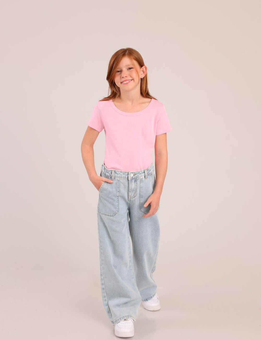 FOX בנות מכנסיים ארוכים מכנסי ג'ינס מתרחבים מכנסי ג'ינס מתרחבים