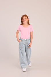 FOX בנות מכנסיים ארוכים מכנסי ג'ינס מתרחבים מכנסי ג'ינס מתרחבים