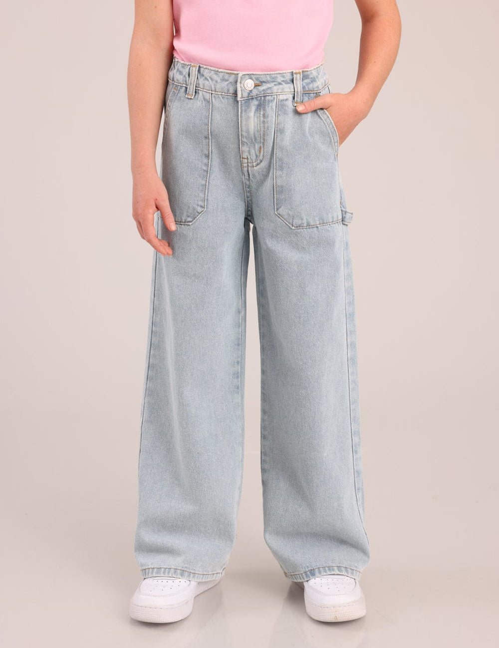 FOX בנות מכנסיים ארוכים מכנסי ג'ינס מתרחבים מכנסי ג'ינס מתרחבים