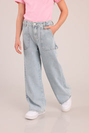 FOX בנות מכנסיים ארוכים מכנסי ג'ינס מתרחבים מכנסי ג'ינס מתרחבים