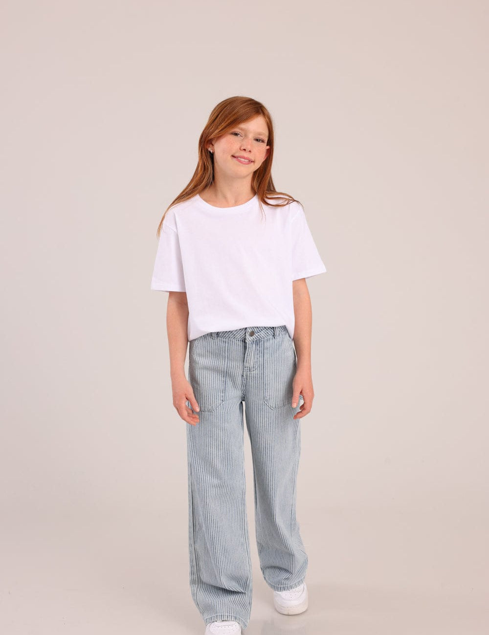 FOX בנות מכנסיים ארוכים מכנסי ג'ינס אוברסייז מכנסי ג'ינס אוברסייז