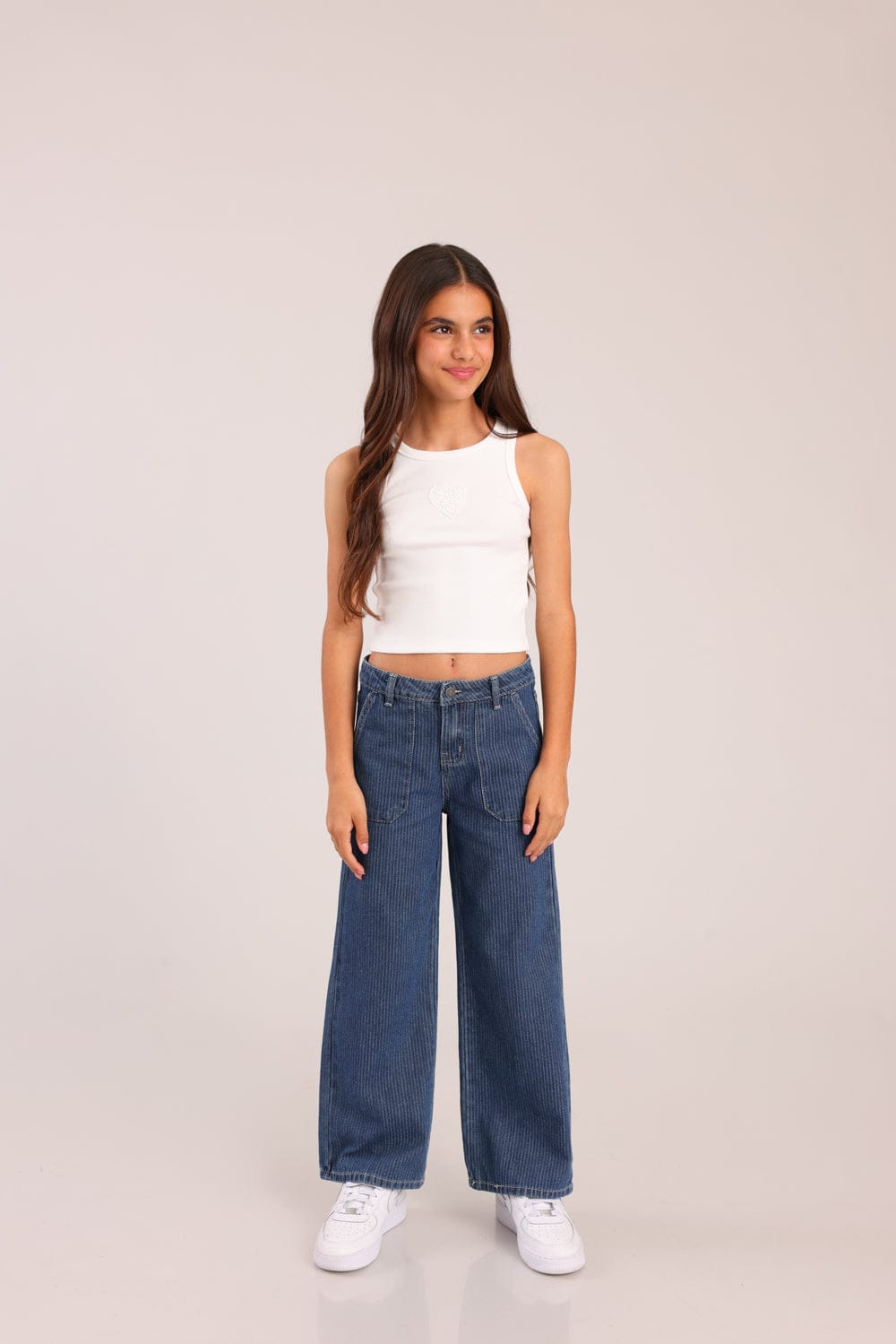 FOX בנות מכנסיים ארוכים מכנסי ג'ינס מכנסי ג'ינס