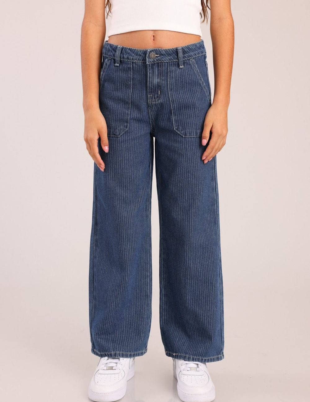 FOX בנות מכנסיים ארוכים מכנסי ג'ינס מכנסי ג'ינס