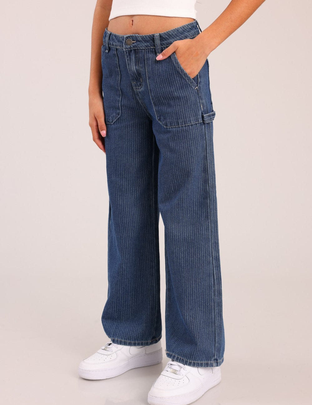 FOX בנות מכנסיים ארוכים מכנסי ג'ינס מכנסי ג'ינס