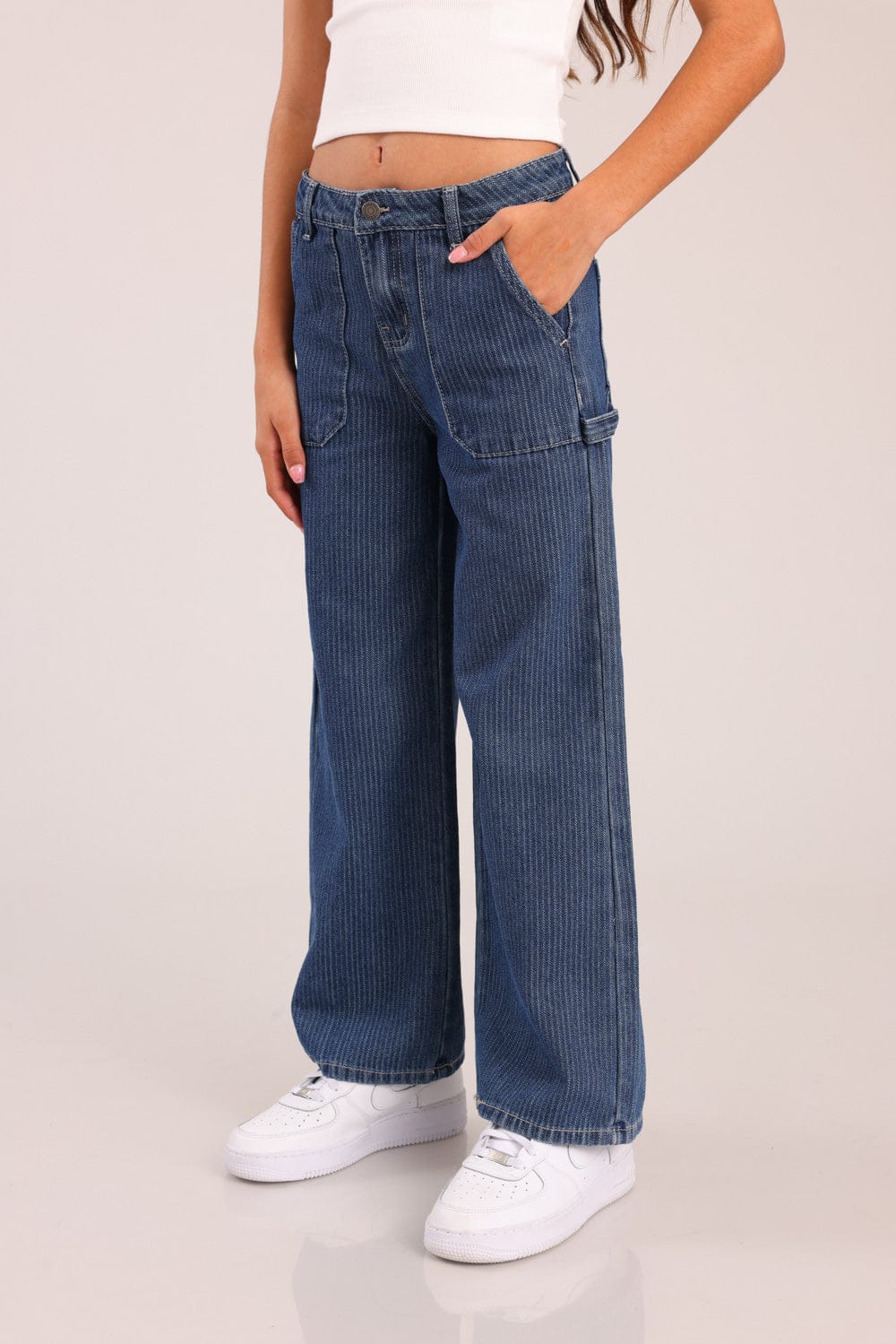 FOX בנות מכנסיים ארוכים מכנסי ג'ינס מכנסי ג'ינס