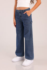 FOX בנות מכנסיים ארוכים מכנסי ג'ינס מכנסי ג'ינס