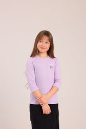 FOX בנות חולצה קצרה חולצה 3/4 ממותגת סטיץ' דיסני חולצה 3/4 ממותגת סטיץ' דיסני