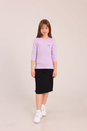 FOX בנות חולצה קצרה חולצה 3/4 ממותגת סטיץ' דיסני חולצה 3/4 ממותגת סטיץ' דיסני