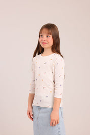 FOX בנות חולצה קצרה חולצה 3/4 עם הדפס חולצה 3/4 עם הדפס