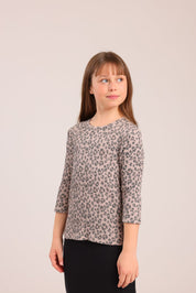 FOX בנות חולצה קצרה חולצה 3/4 עם הדפס חולצה 3/4 עם הדפס