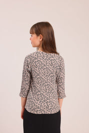 FOX בנות חולצה קצרה חולצה 3/4 עם הדפס חולצה 3/4 עם הדפס