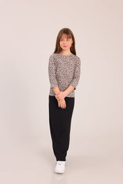 FOX בנות חולצה קצרה חולצה 3/4 עם הדפס חולצה 3/4 עם הדפס