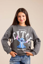 FOX בנות פוטרים חולצת פוטר ממותגת סטיץ' חולצת פוטר ממותגת סטיץ'