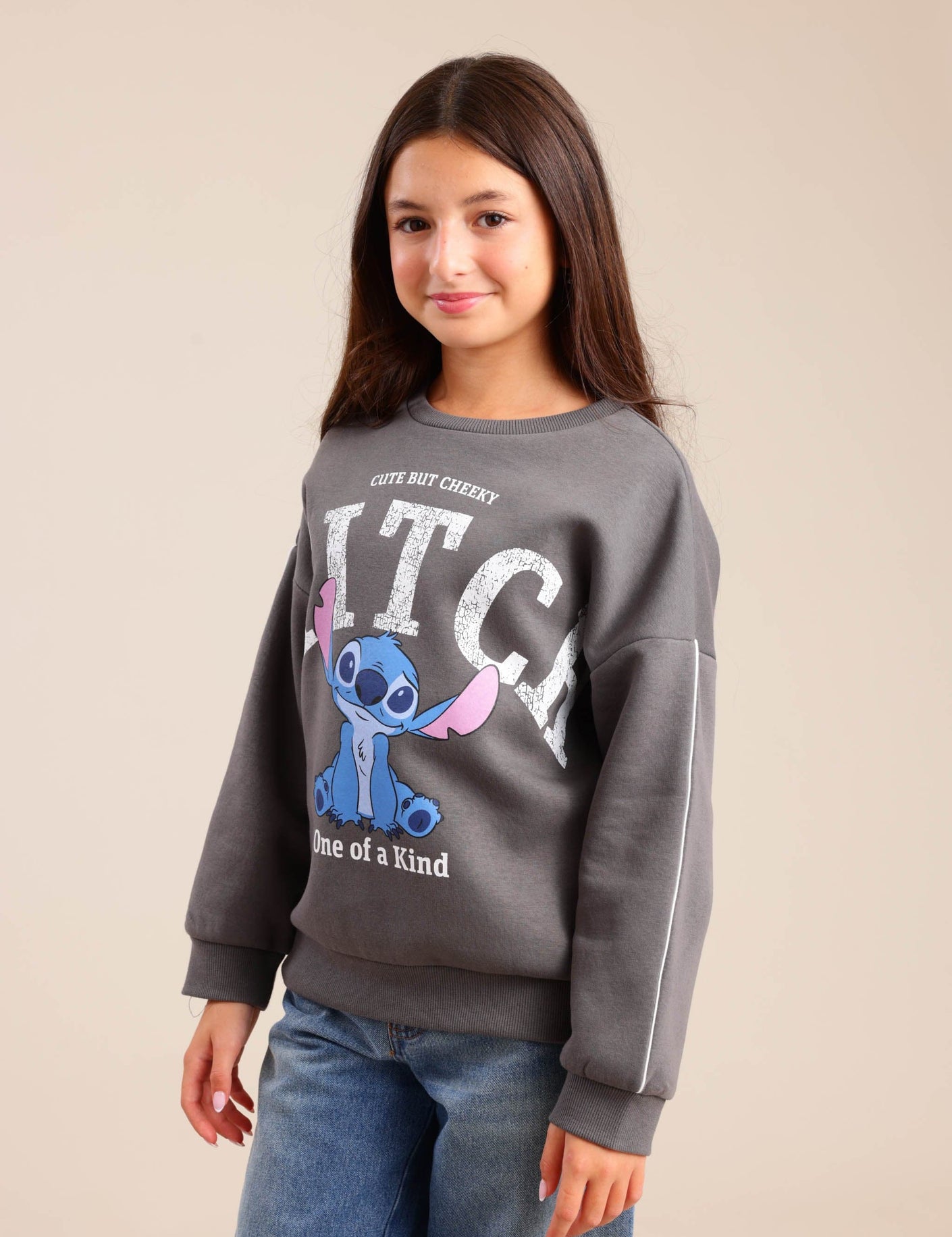 FOX בנות פוטרים חולצת פוטר ממותגת סטיץ' חולצת פוטר ממותגת סטיץ'