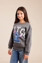 FOX בנות פוטרים חולצת פוטר ממותגת סטיץ' חולצת פוטר ממותגת סטיץ'