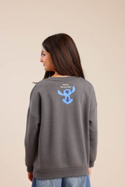 FOX בנות פוטרים חולצת פוטר ממותגת סטיץ' חולצת פוטר ממותגת סטיץ'