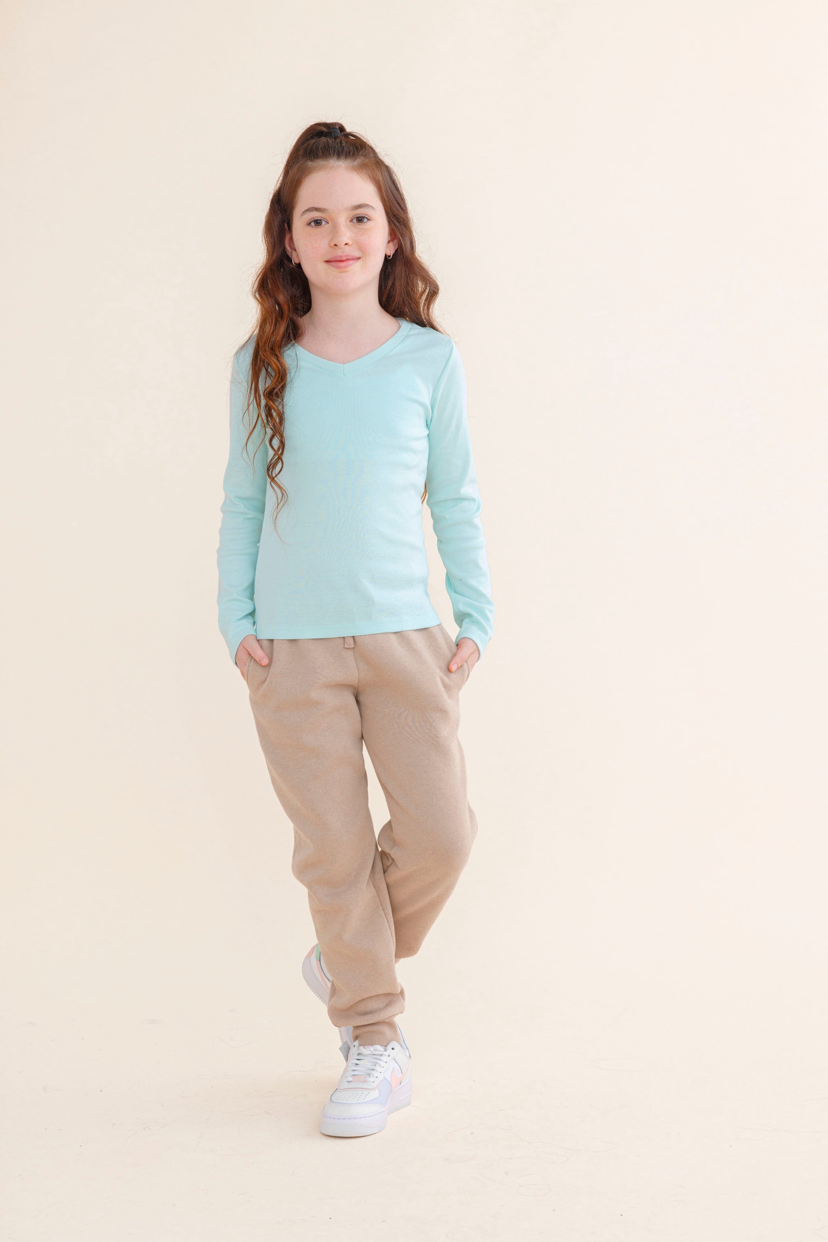 FOX בנות חולצה חולצת בייסיק V ריב FOX | חולצת בייסיק V ריב | קנה עכשיו