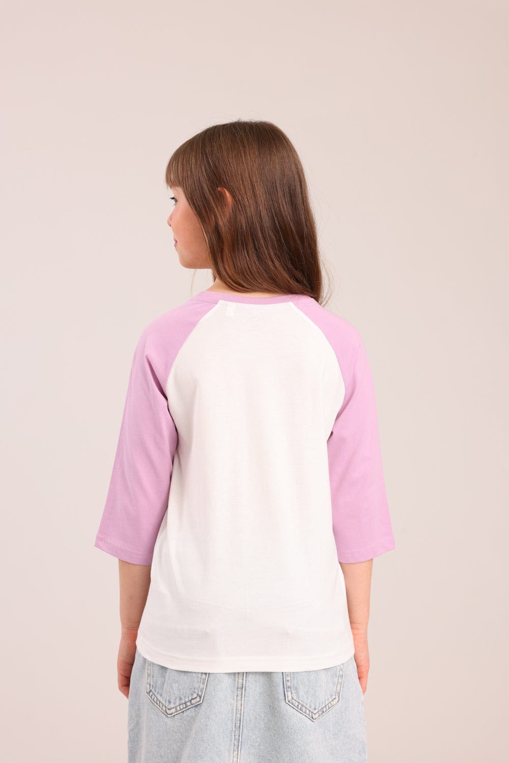 FOX בנות חולצה קצרה חולצת בייסיק 3/4 רגלן חולצת בייסיק 3/4 רגלן