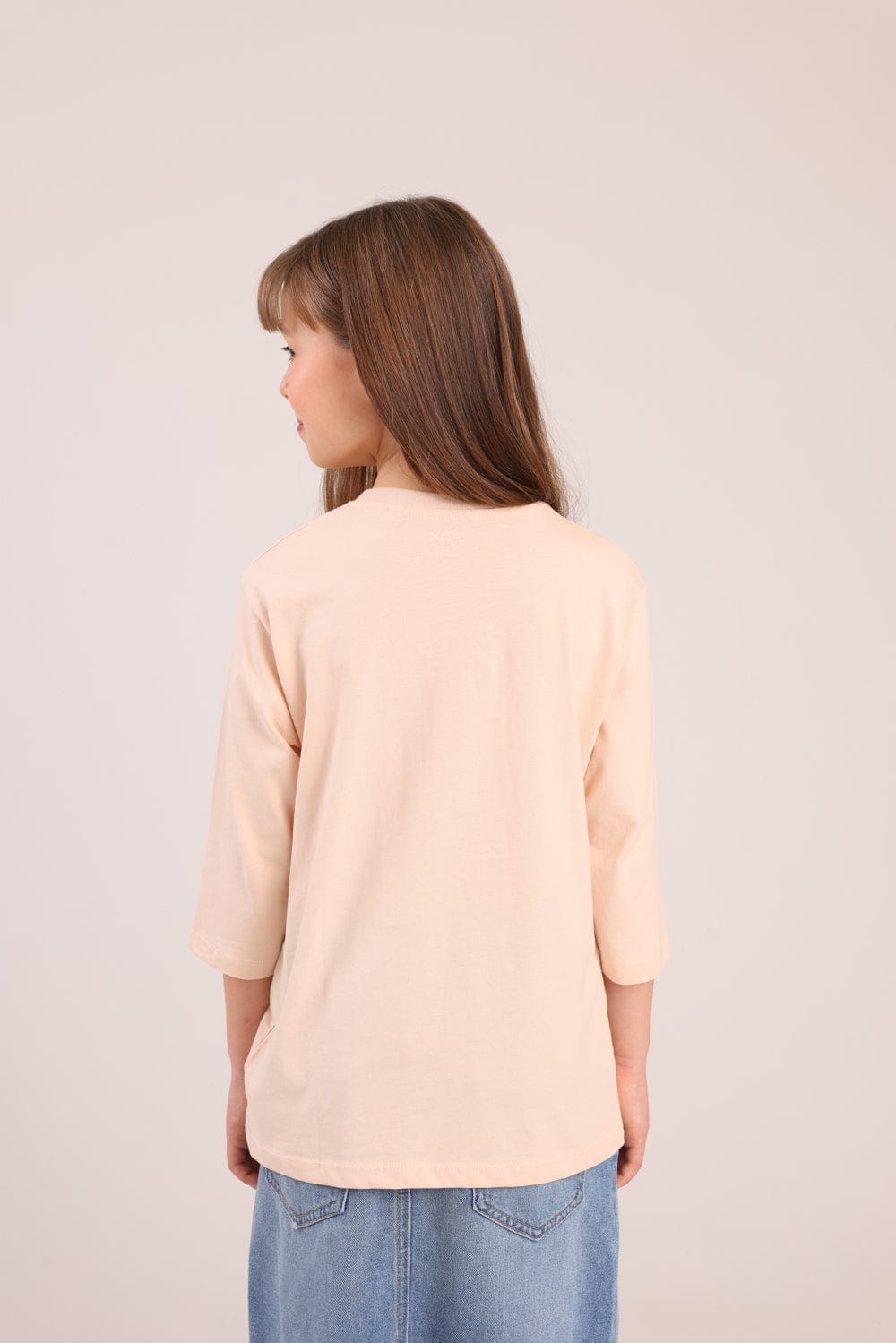 FOX בנות חולצה קצרה חולצה 3/4 עם הדפס חולצה 3/4 עם הדפס