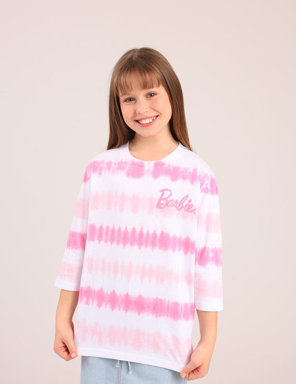 FOX בנות חולצה קצרה חולצה ממותגת ברבי חולצה ממותגת ברבי