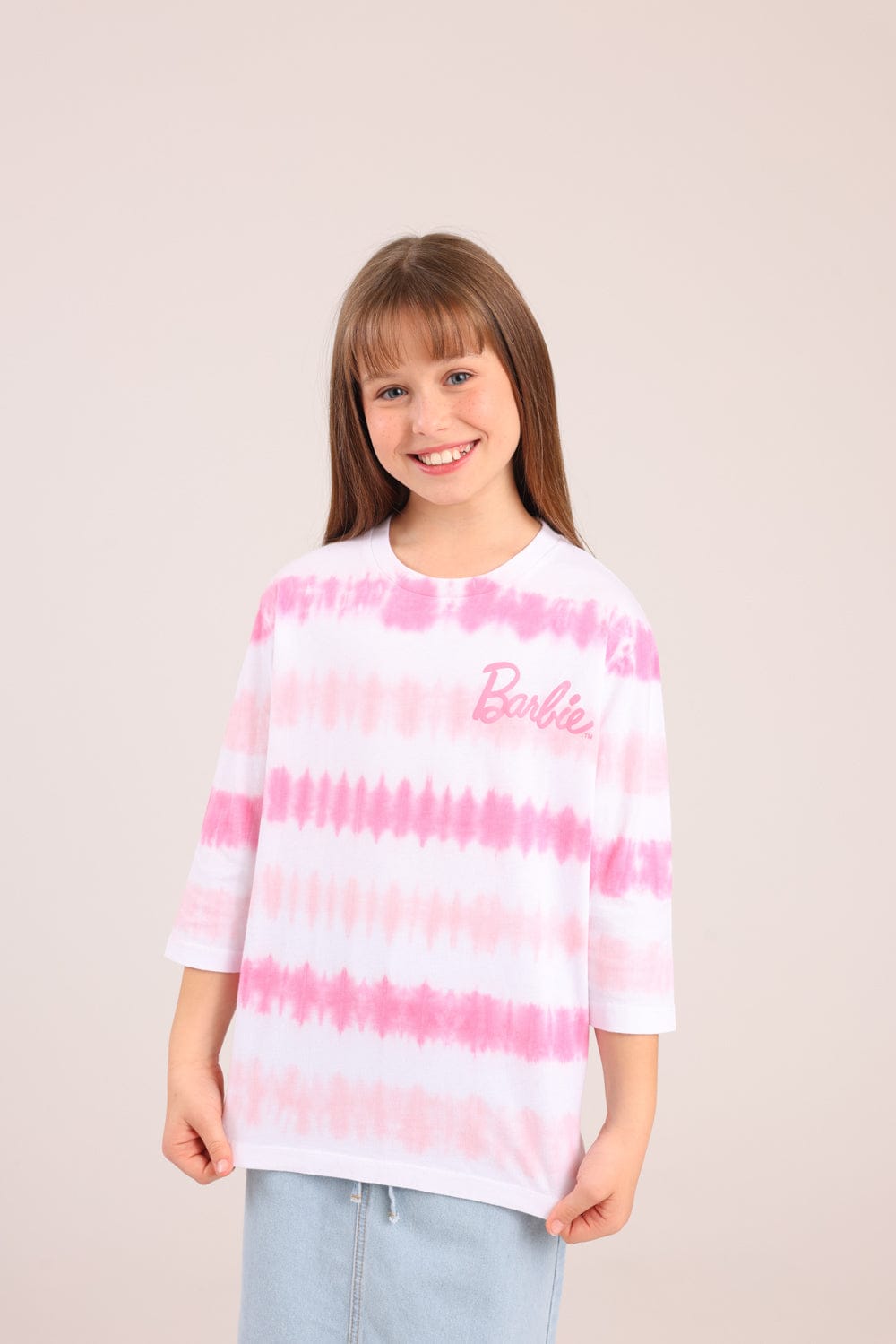 FOX בנות חולצה קצרה חולצה ממותגת ברבי חולצה ממותגת ברבי