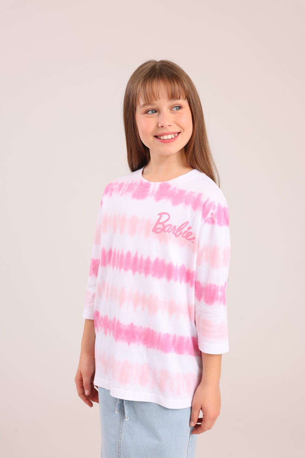 FOX בנות חולצה קצרה חולצה ממותגת ברבי חולצה ממותגת ברבי