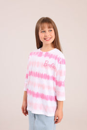 FOX בנות חולצה קצרה חולצה ממותגת ברבי חולצה ממותגת ברבי