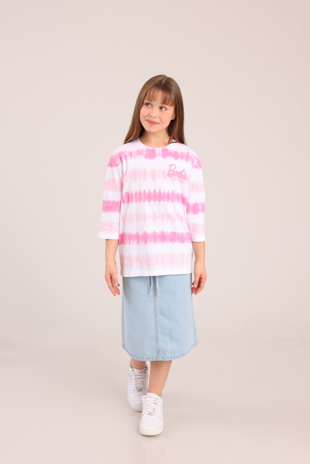 FOX בנות חולצה קצרה חולצה ממותגת ברבי חולצה ממותגת ברבי