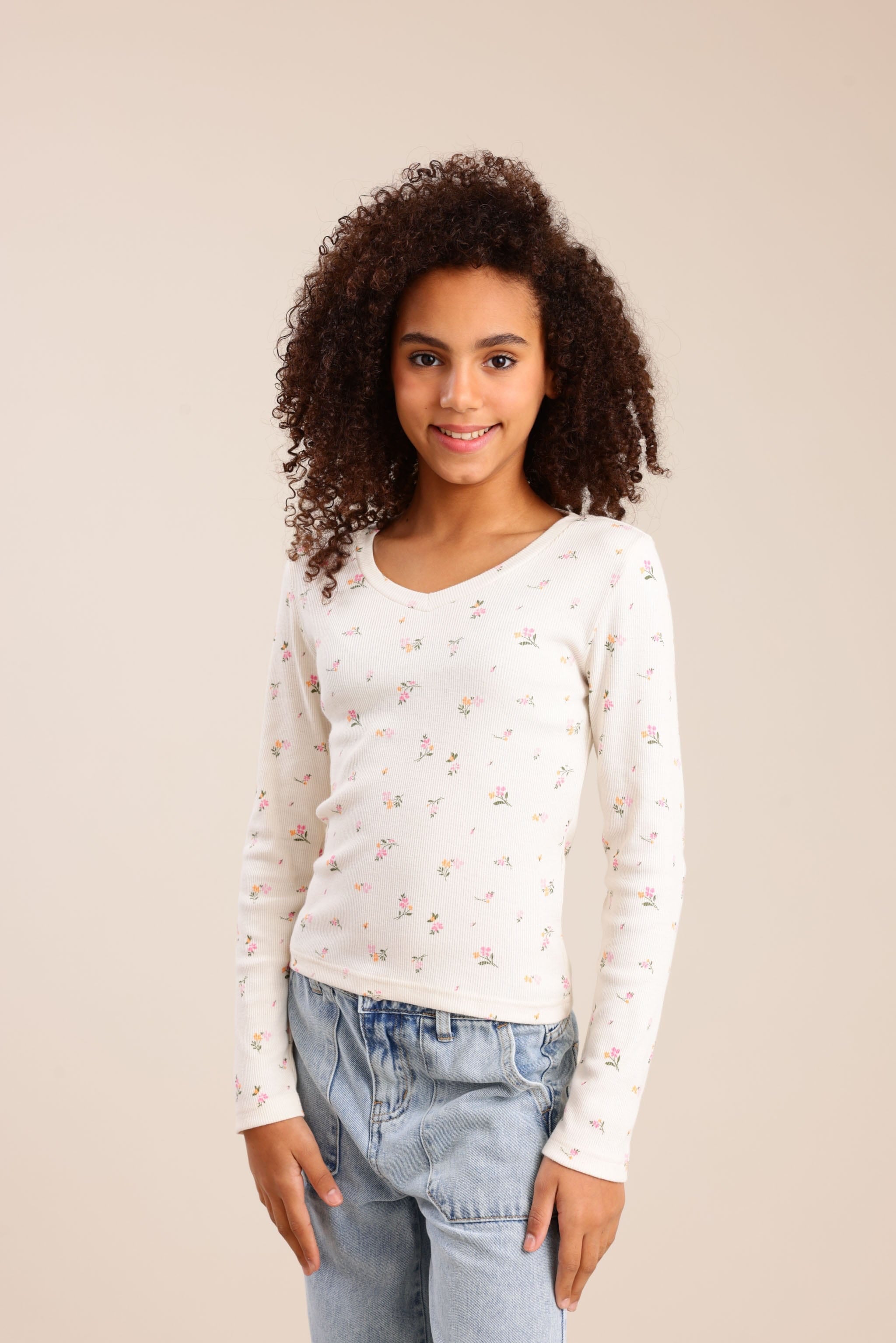 FOX בנות חולצה חולצה עם הדפס חולצה עם הדפס