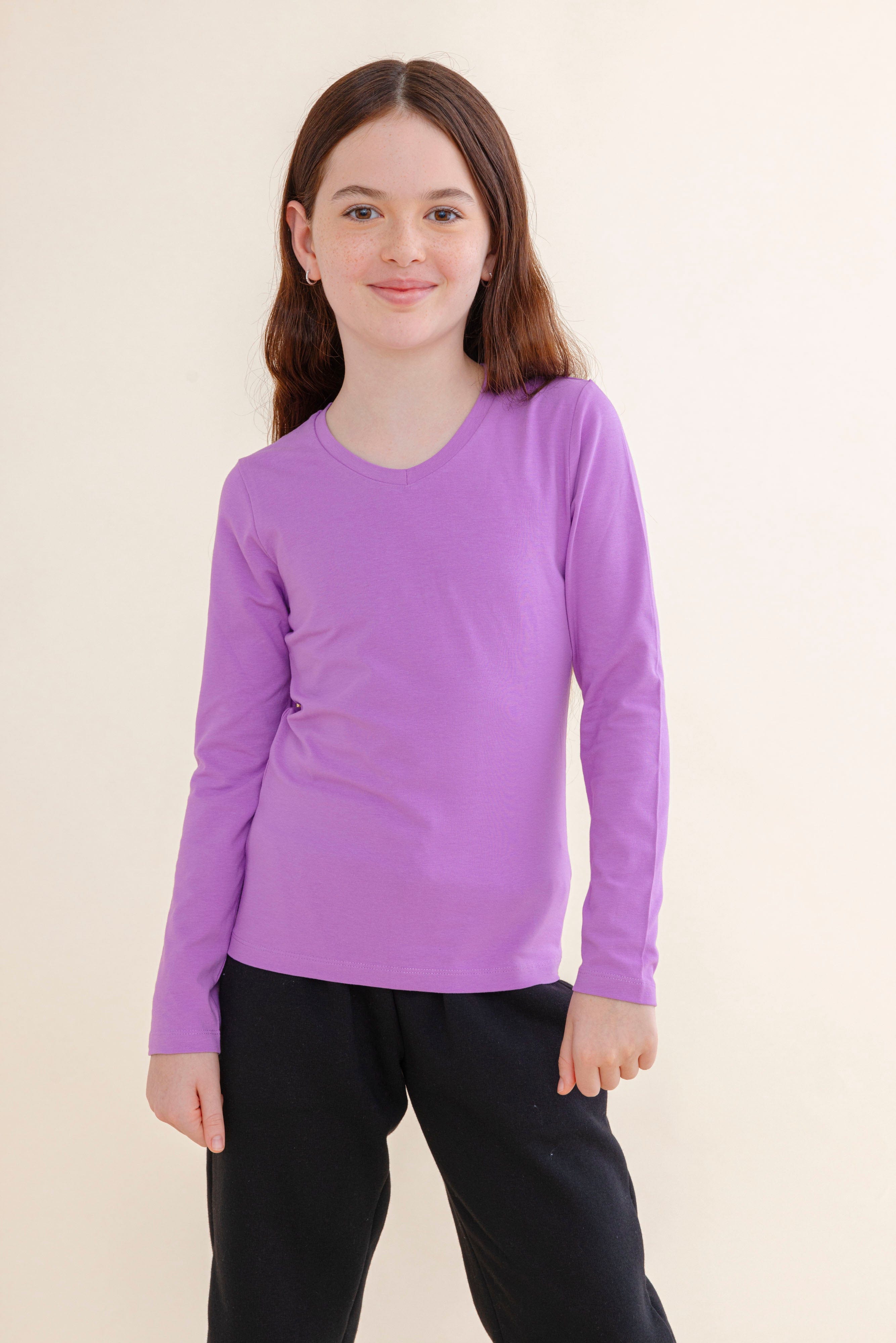 FOX בנות חולצה חולצת בייסיק V לייקרה FOX | חולצת בייסיק V לייקרה | קנה עכשיו