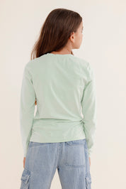 FOX בנות חולצה חולצת בייסיק V לייקרה FOX | חולצת בייסיק V לייקרה | קנה עכשיו