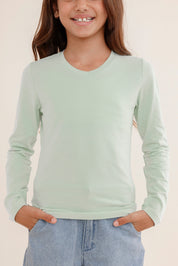 FOX בנות חולצה חולצת בייסיק V לייקרה FOX | חולצת בייסיק V לייקרה | קנה עכשיו