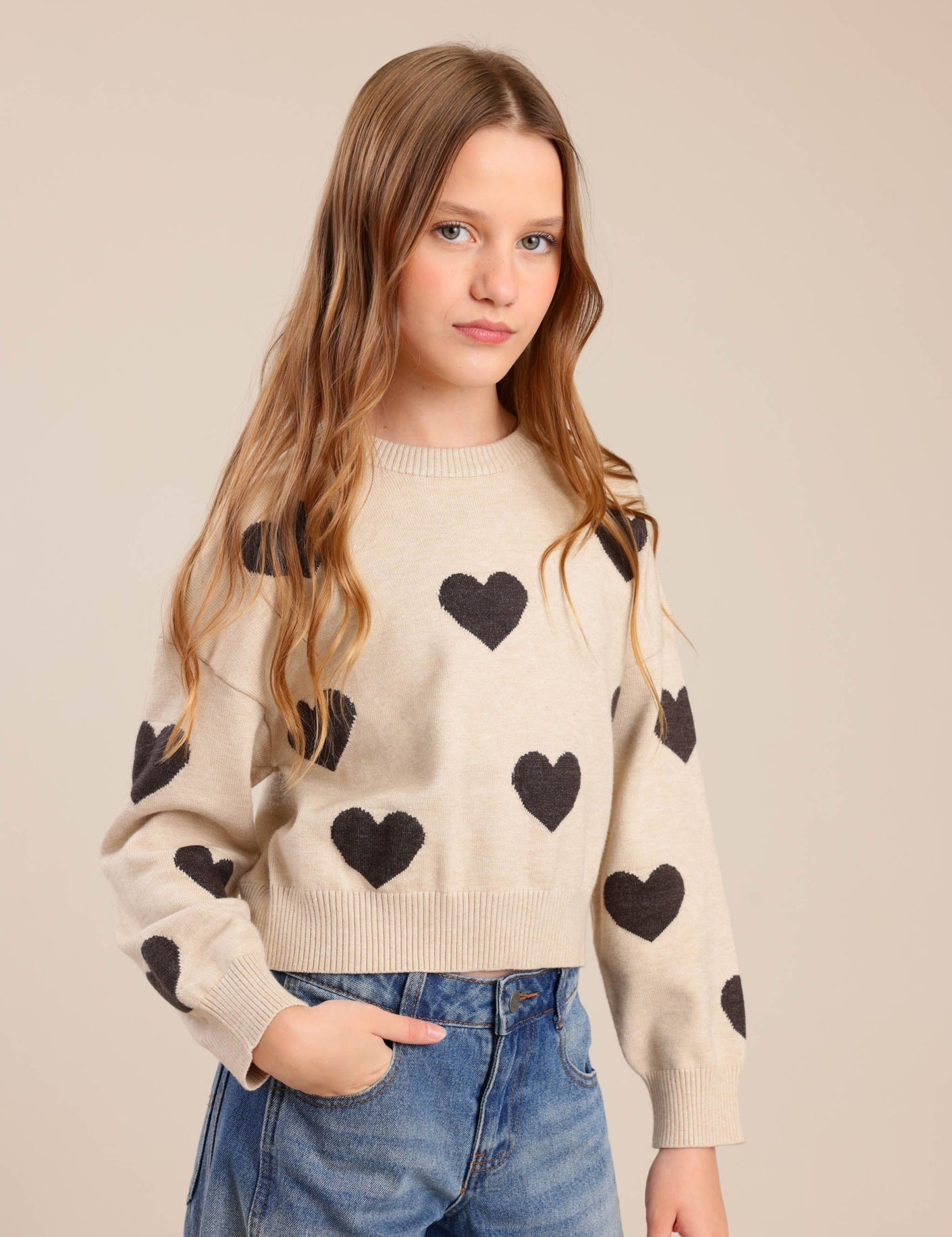 FOX בנות סריגים סריג סריג